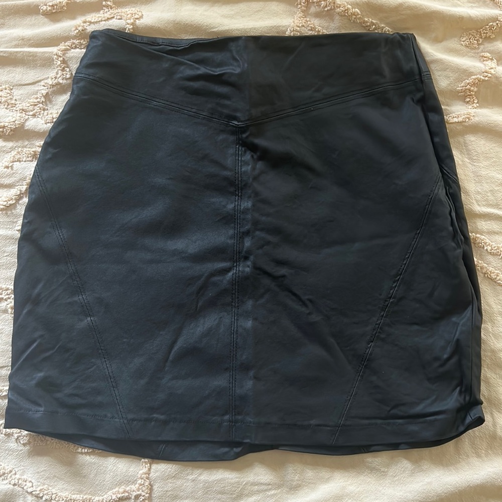 GB leather mini skirt